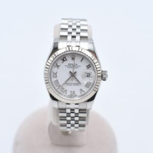 ロレックス デイトジャスト ホワイトローマ文字盤 SS×WG/AT 179174