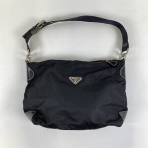 プラダ トライアングルロゴ ショルダーバッグ 黒 テスート