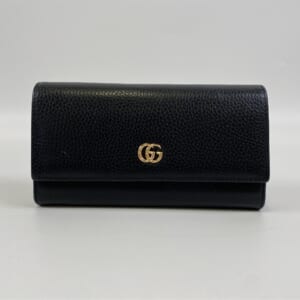 グッチ GGマーモント 長財布 レザー 黒 456116