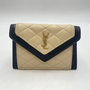 サンローラン ギャビー マルチフォールド ウォレット ベージュ×ブラック レザー 734921 買取実績【買取日：2026年3月24日】