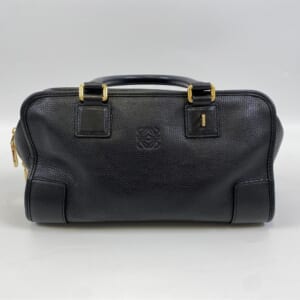 ロエベ アマソナ28 ハンドバック 黒 レザー