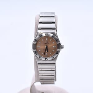 オメガ コンステレーション ミニ シンディクロフォード 16PD 1999本限定 ピンク文字盤 SS/QZ