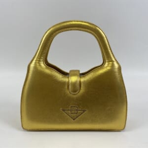 ボッテガヴェネタ ロゴ パーティーバック ワンショル ゴールド レザー