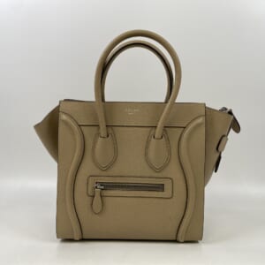 セリーヌ ラゲージ マイクロ ベージュ レザー