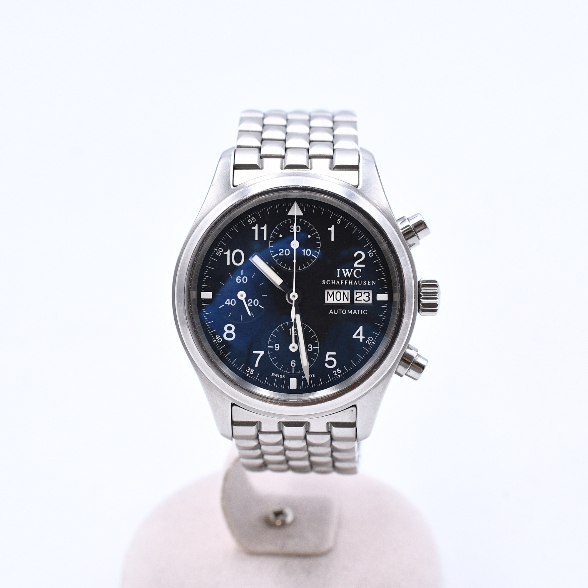 IWC メカニカルフリーガー クロノグラフ 黒文字盤 SS/AT Bランク