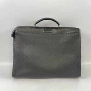 フェンディ ピーカブー セレリア モンスター ビジネスバッグ 黒 レザー 7VA406