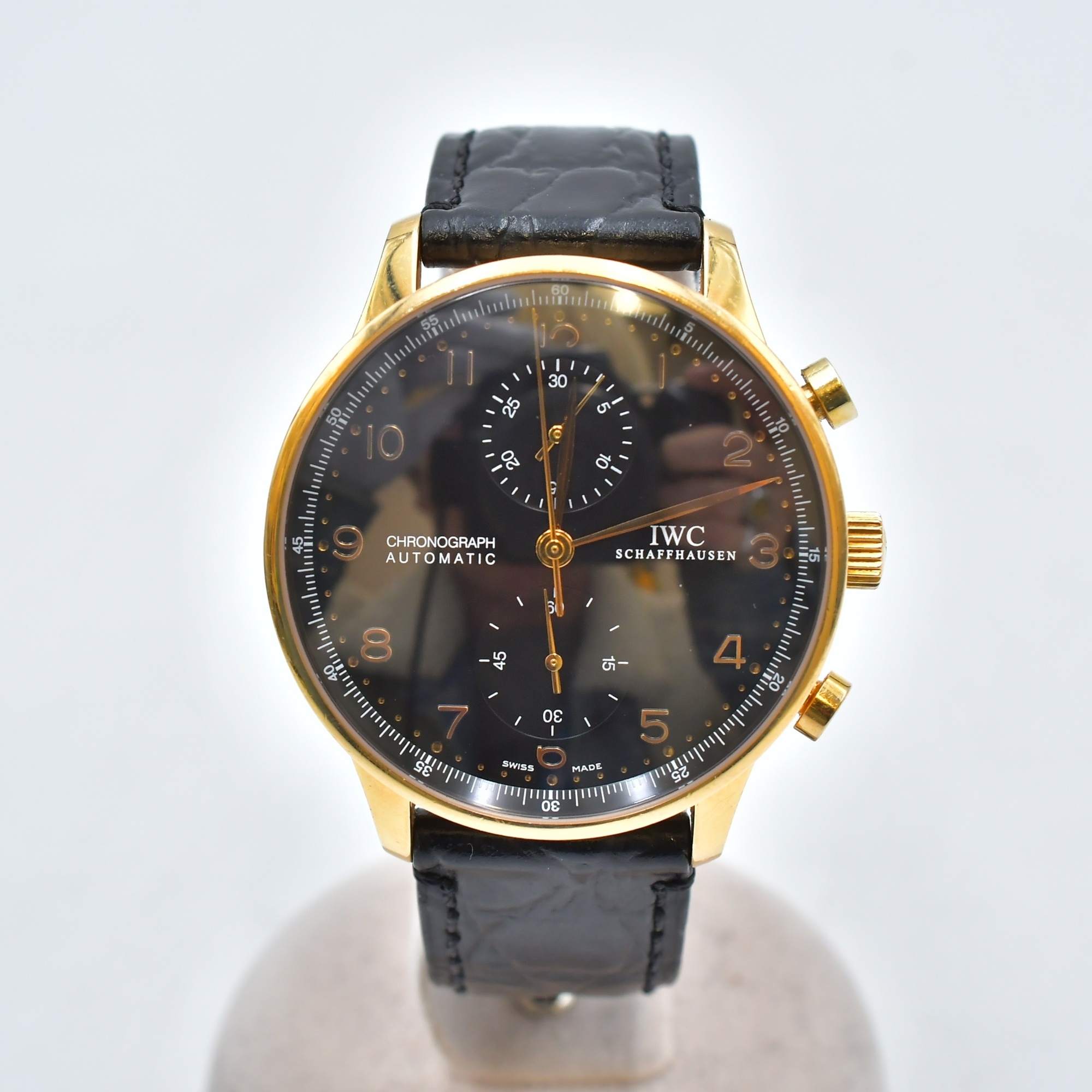 IWC ポルトギーゼ クロノグラフ 黒文字盤 PG×革/AT IW371415 買取実績