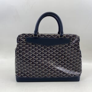 ゴヤール シザルパン ドキュメントケース ハンドバッグ ネイビー レザー