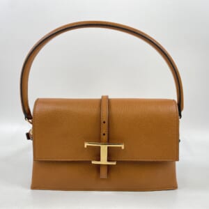 トッズ Ｔタイムレス 2wayハンドバッグ ブラウン レザー