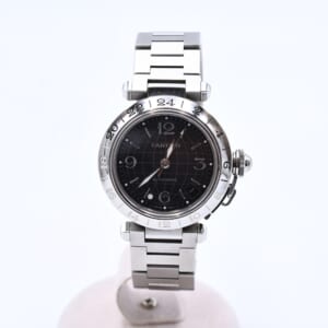 カルティエ パシャC ＧＭＴ 黒文字盤 SS/AT W31079M7
