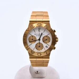 ブルガリ ディアゴノ スポーツ クロノグラフ 白×シャンパン文字盤 YG/AT CH35G