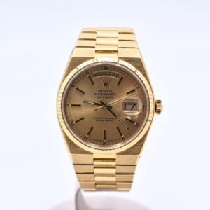 ロレックス デイデイト シャンパン文字盤 YG/QZ 19018