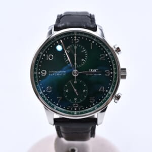 IWC ポルトギーゼ クロノグラフ 緑文字盤 SS×革/AT IW371615