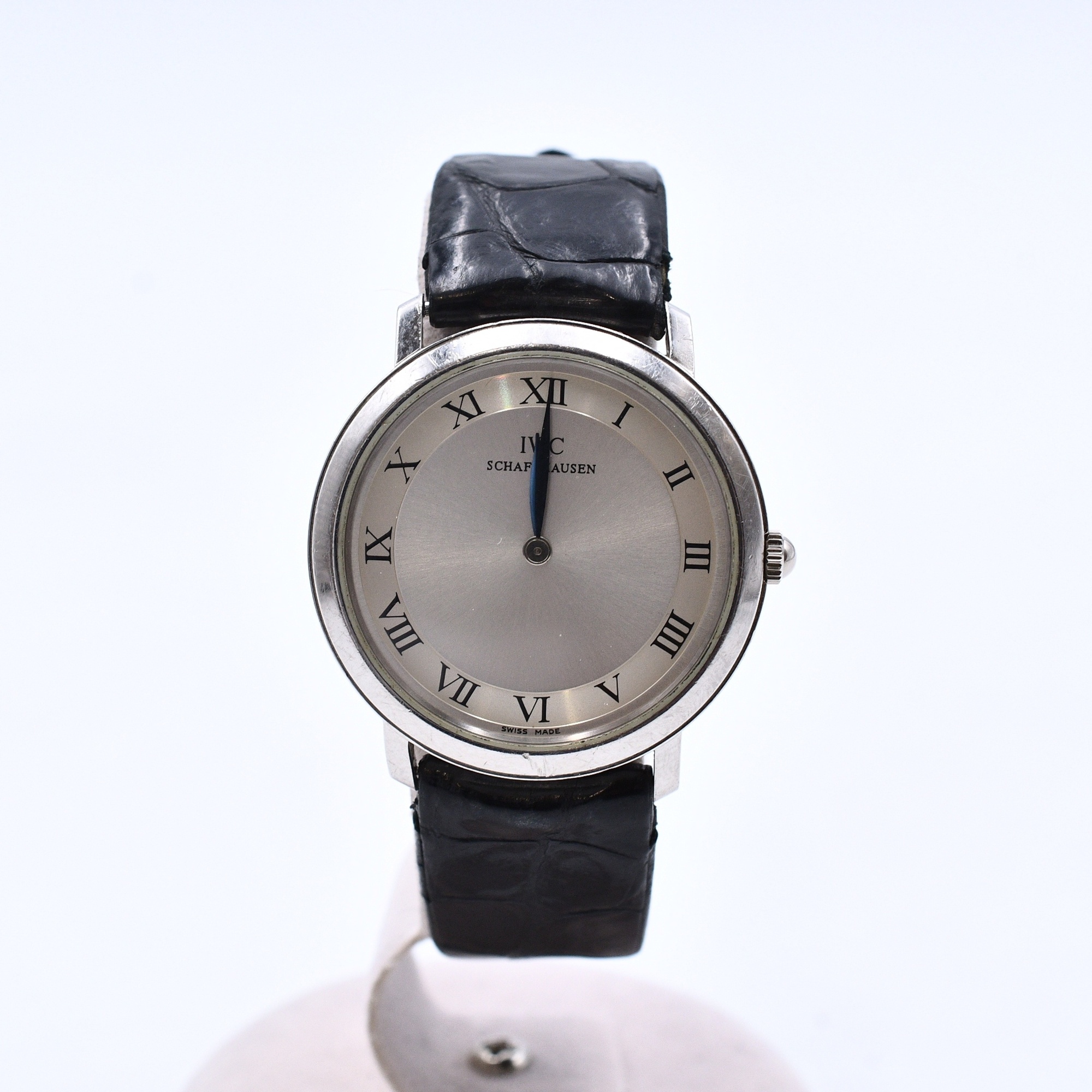 IWC ポートフィノ シルバーローマ文字盤 Pt×革/手巻き Bランク