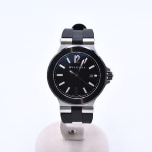 ブルガリ ディアゴノ セラミック デイト 黒文字盤 SS×ラバー/AT DG42BSCVD