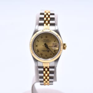 ロレックス デイトジャスト シャンパンローマ文字盤 SS×YG/AT 69713
