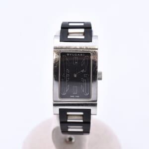 ブルガリ レッタンゴロ 黒文字盤 SS×CE/QZ RT39S