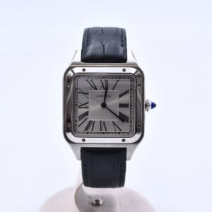 カルティエ サントス デュモンXL シルバー文字盤 SS×革/手巻き WSSA0032