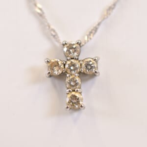 ダイヤネックレス K18WG 0.3ct