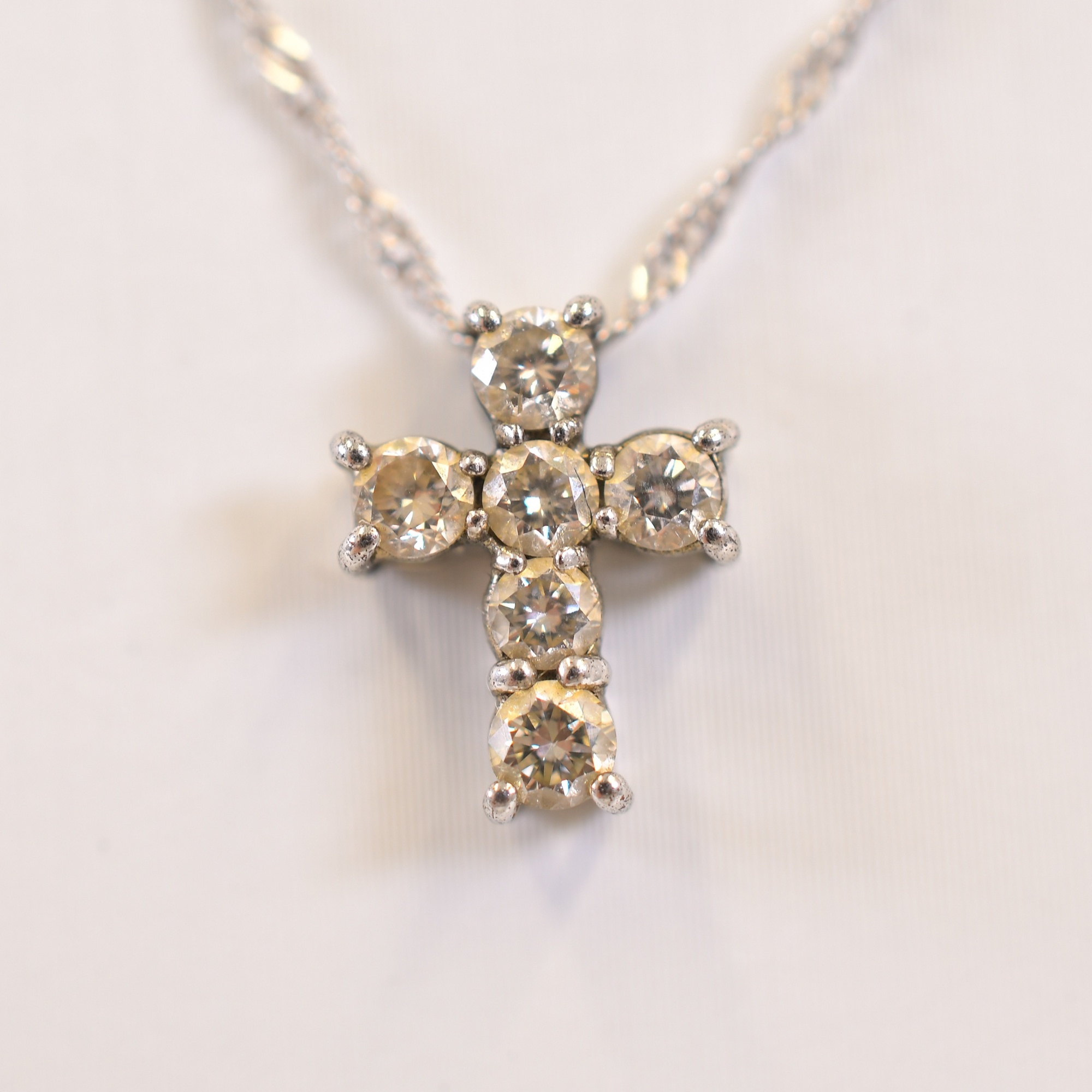 ダイヤネックレス K18WG 0.3ct Bランク