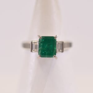 エメラルド ダイヤ リング Pt900 E0.94ct 0.23ct