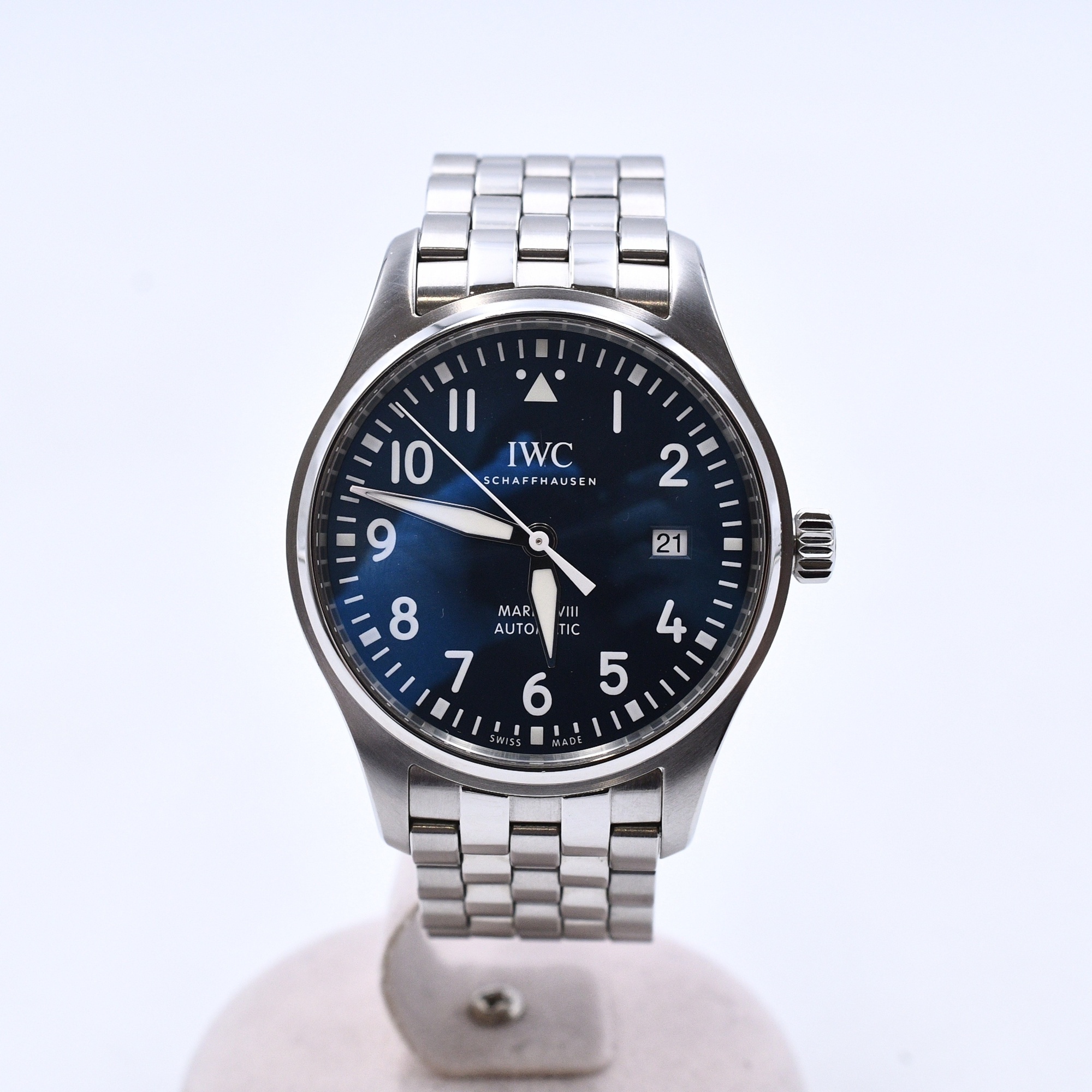 IWC パイロット マークXVIII プティプランス 青文字盤 SS/AT Bランク