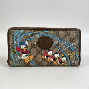 グッチ GGスプリーム×ドナルド ラウンドファスナー長財布 647940