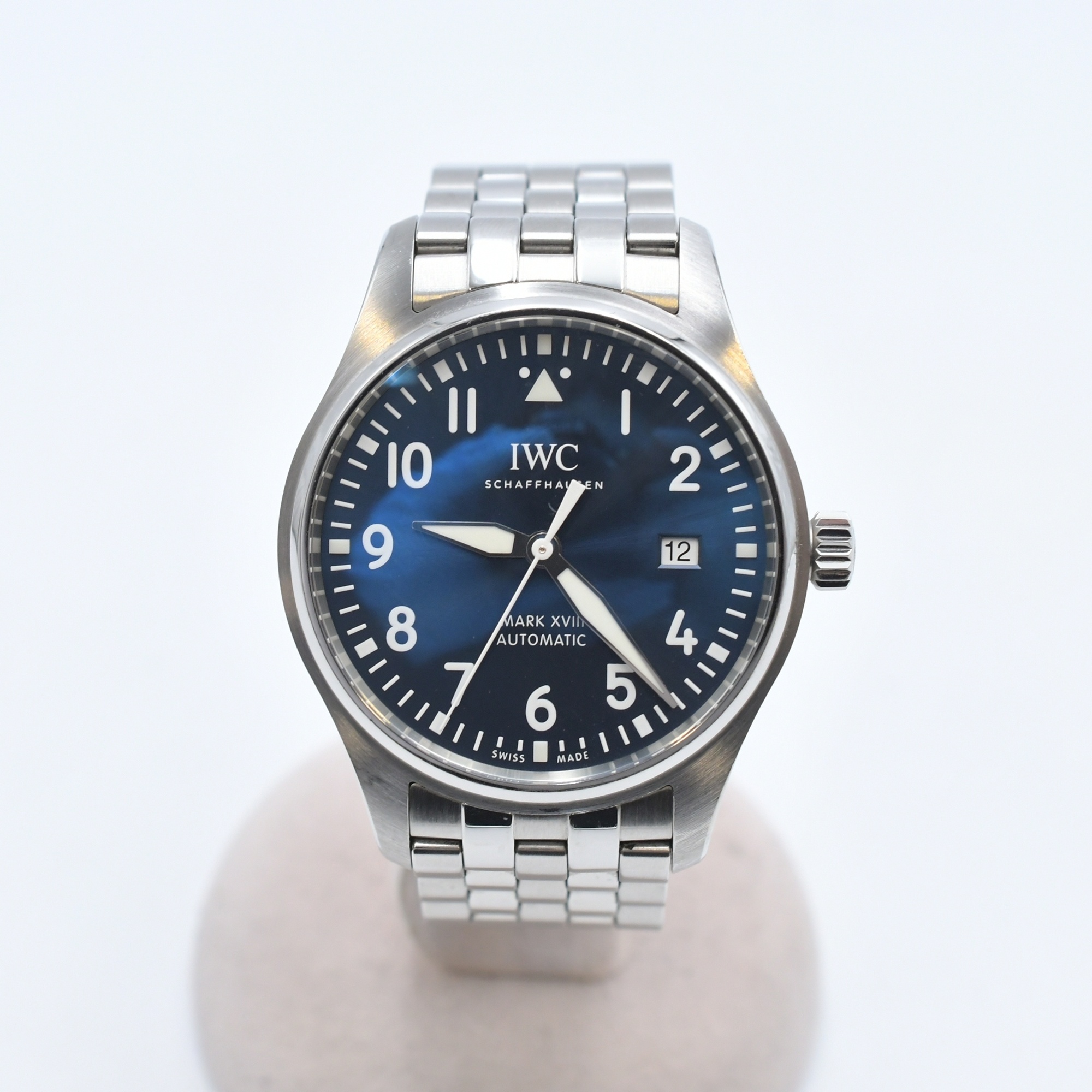 IWC パイロット・ウォッチ・マークXVIII プティ・プランス 青文字盤 SS/AT Bランク