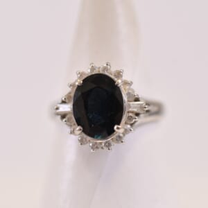 サファイアダイヤリング Pt850 1.84ct D0.31ct