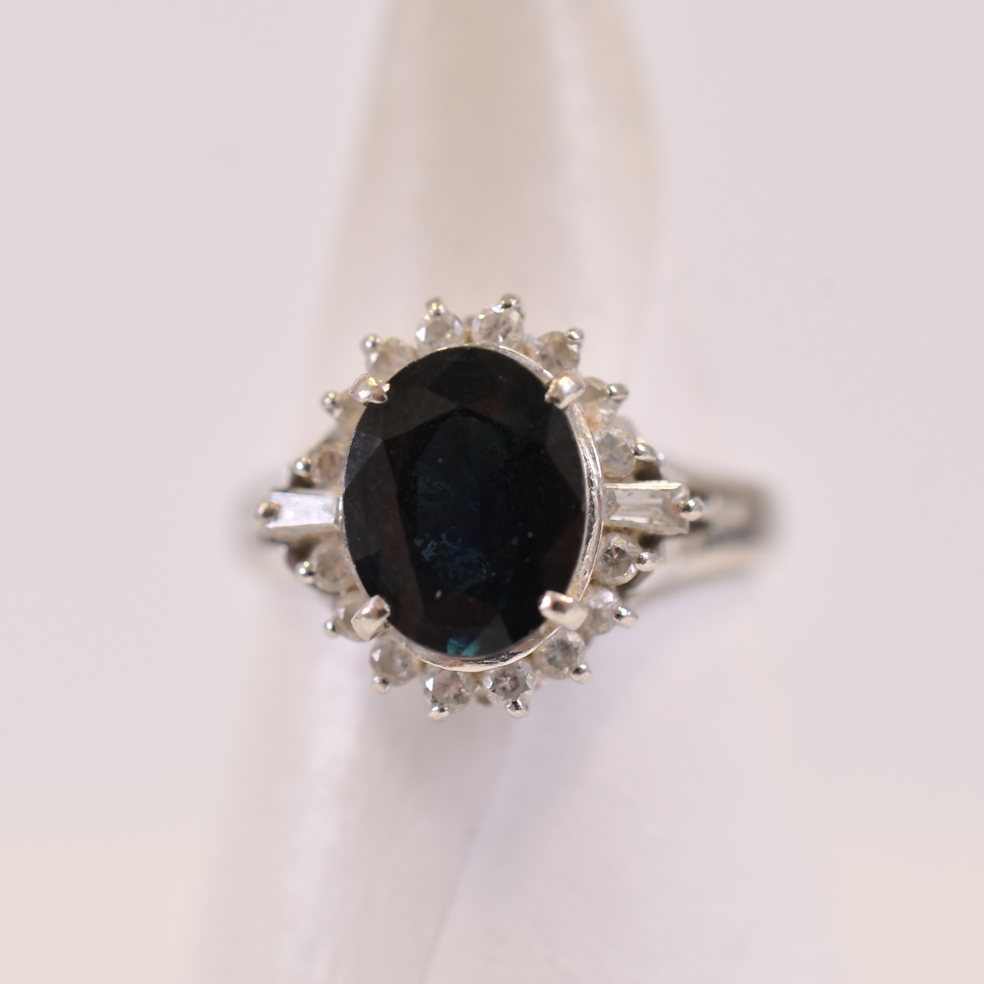 サファイアダイヤリング Pt850 1.84ct D0.31ct Bランク
