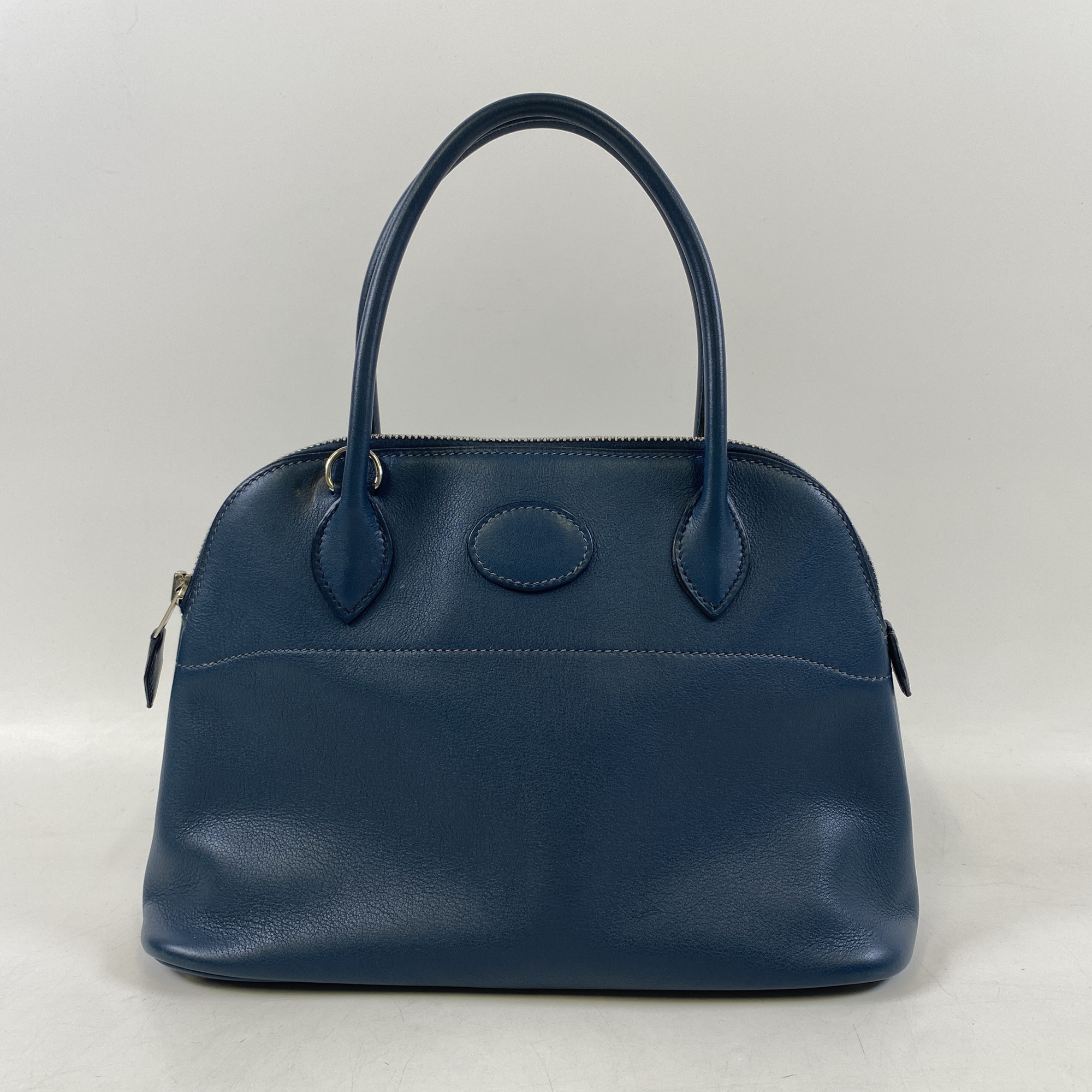 エルメス ボリード27 ディープブルー スイフト SV金具 □L刻印 買取