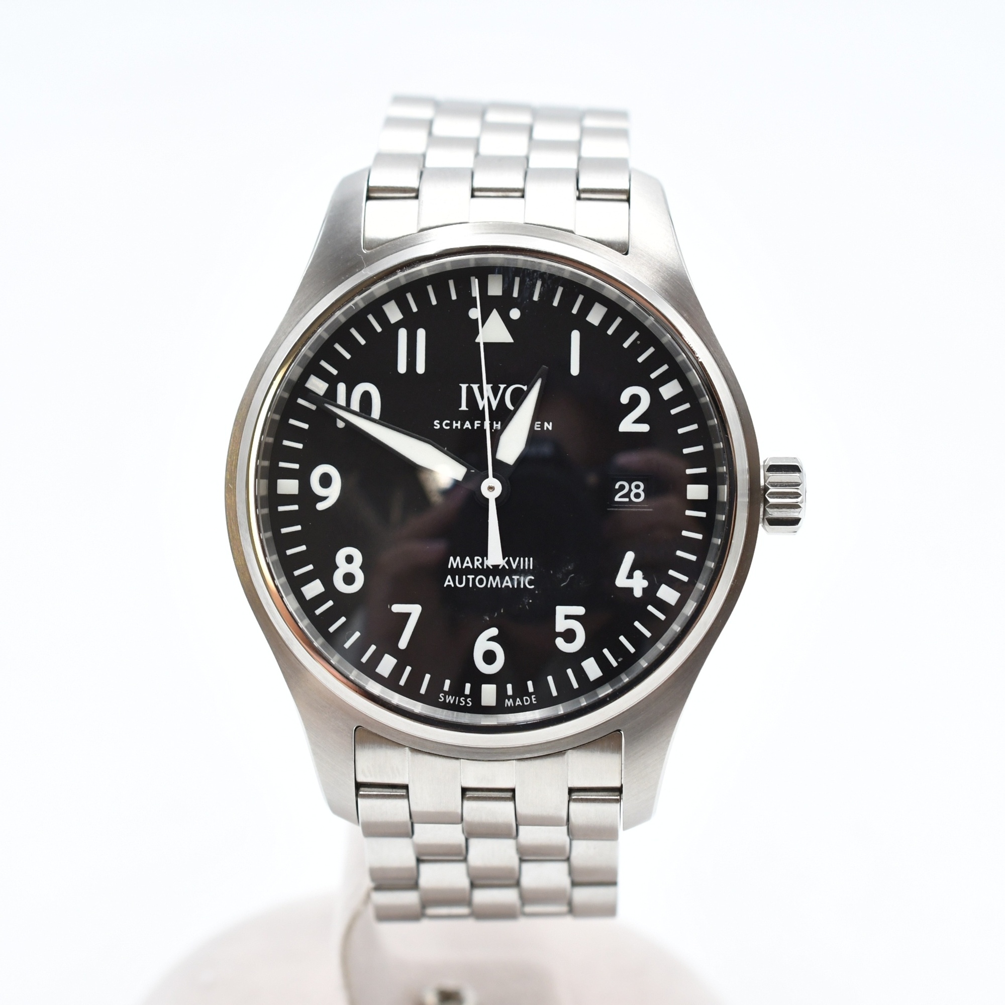 IWC パイロットウォッチ マークXVIII 黒文字盤 SS/AT Aランク