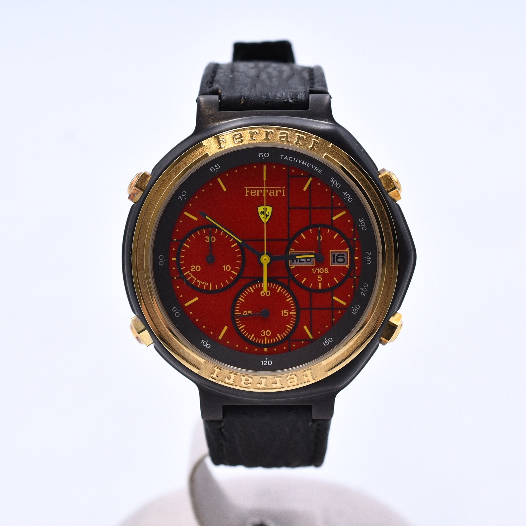 クロノグラフ バイカルティエ 赤文字盤 SS×革/QZ F.610.48.01 買取実績 