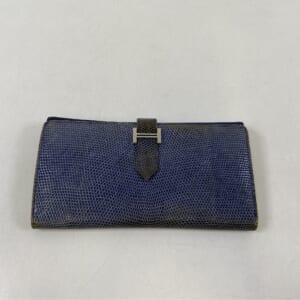 エルメス ベアン 名刺入れ ブラック シェーブル SV金具 □I刻印 買取
