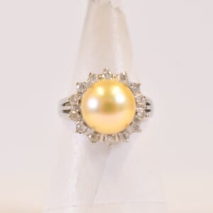 パールダイヤ Pt900 0.30ct 9.2ｍｍ