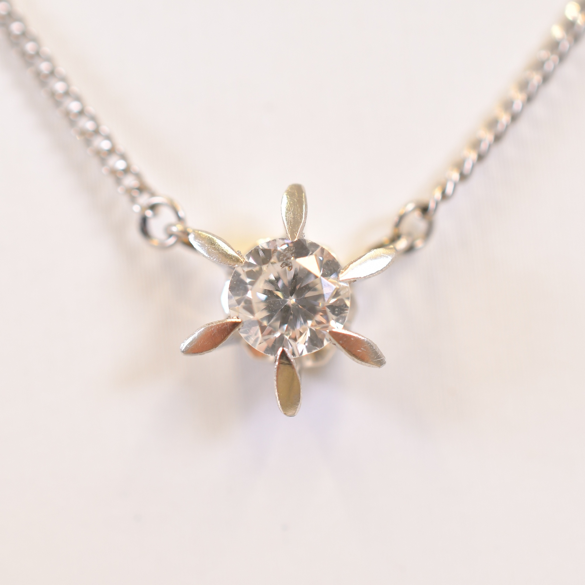 ダイヤネックレス Pt850 0.466ct H/ST-2/wb/X Bランク