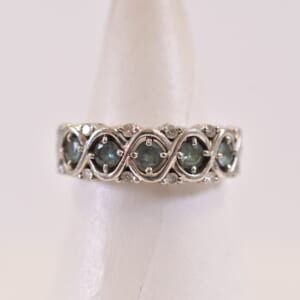 アレキサンドライトダイヤリング 0.37ct 0.12ct Pt900