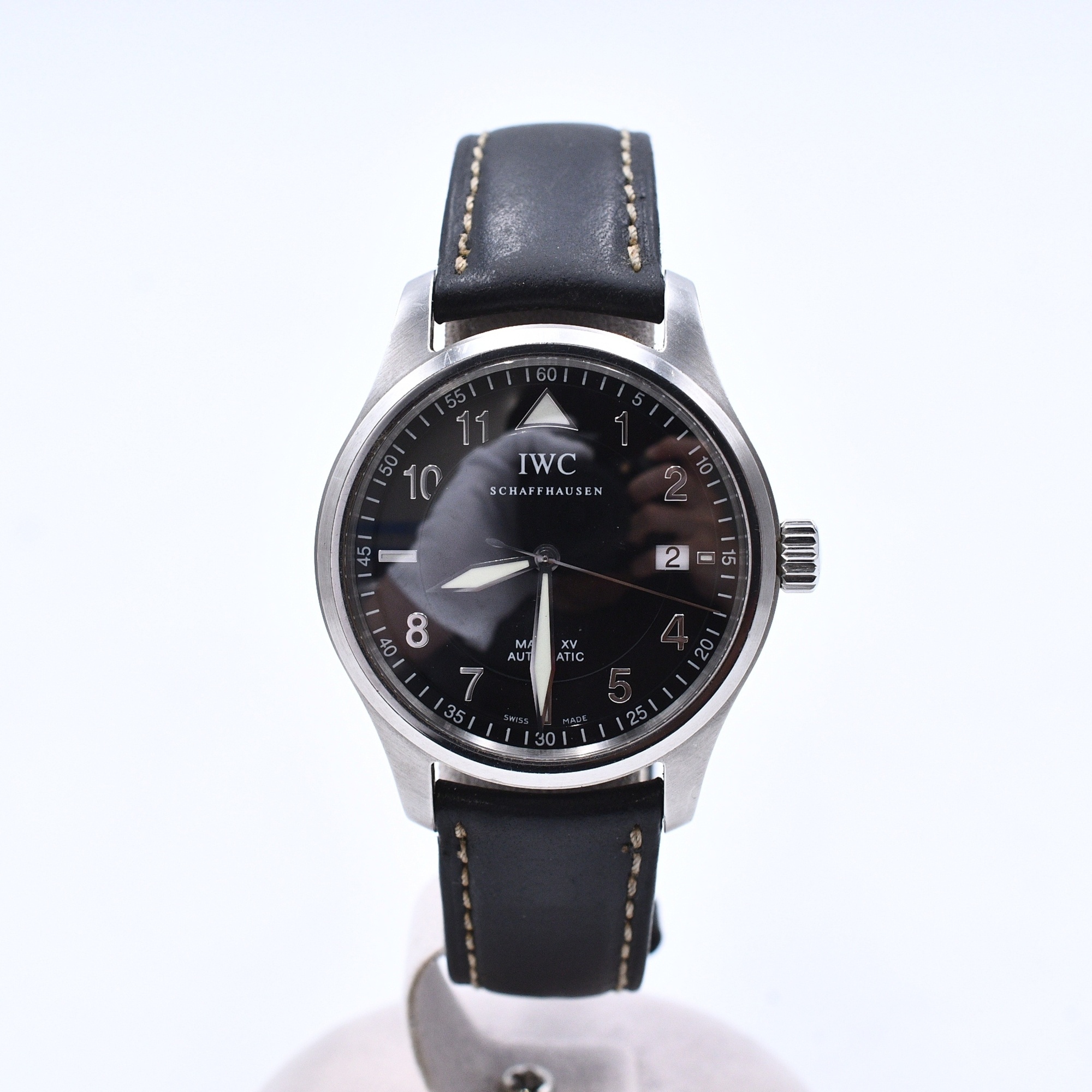 IWC スピットファイア マークXV 黒文字盤 SS×革/AT IW325311 買取実績 