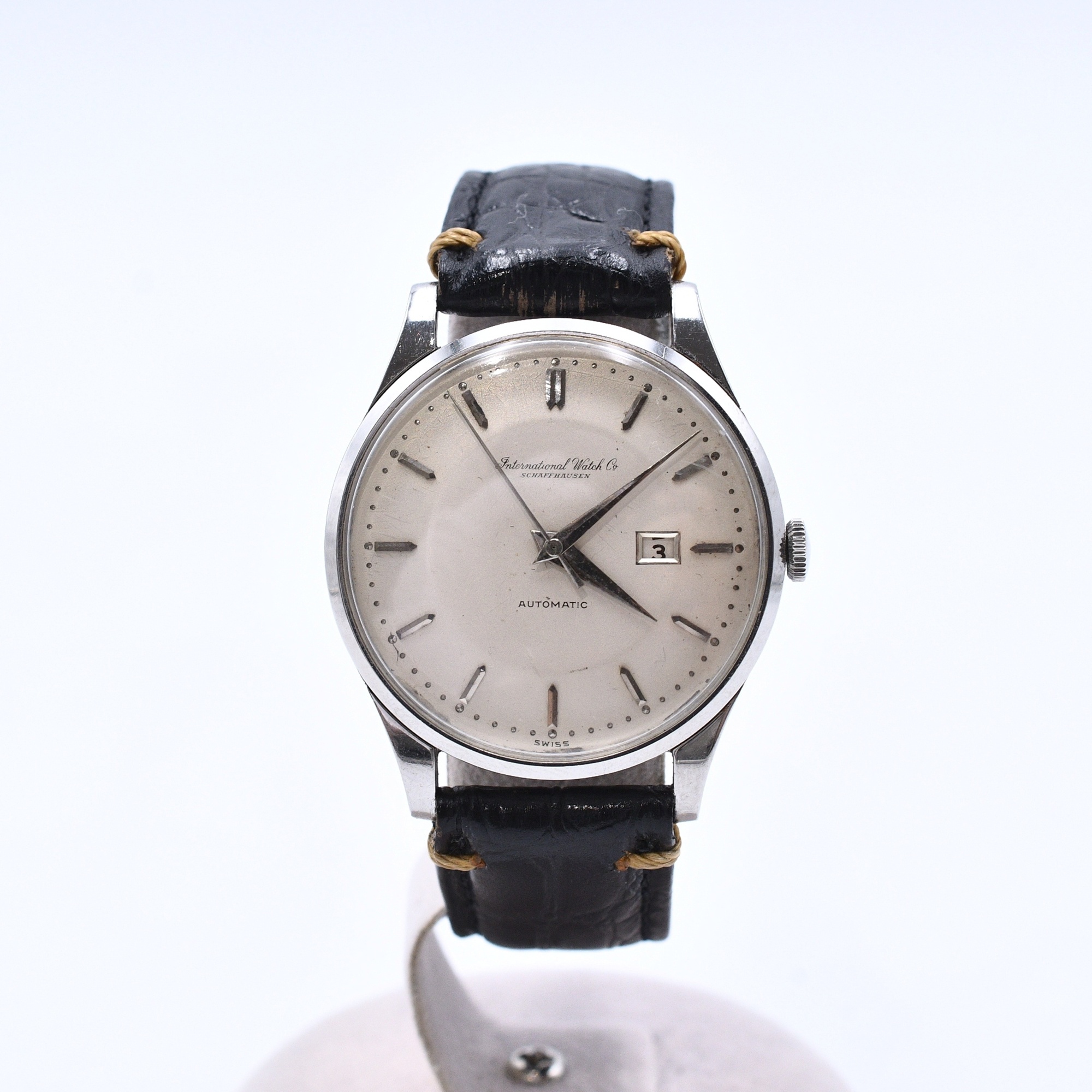 IWC 白文字盤 SS×革/AT Bランク