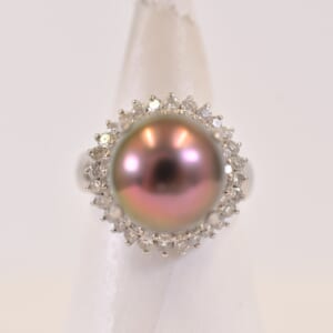 パールリング Pt850 D0.8ct 11.1mm