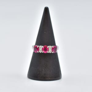 ルビーリング Pt900 1.44ct 0.13ct