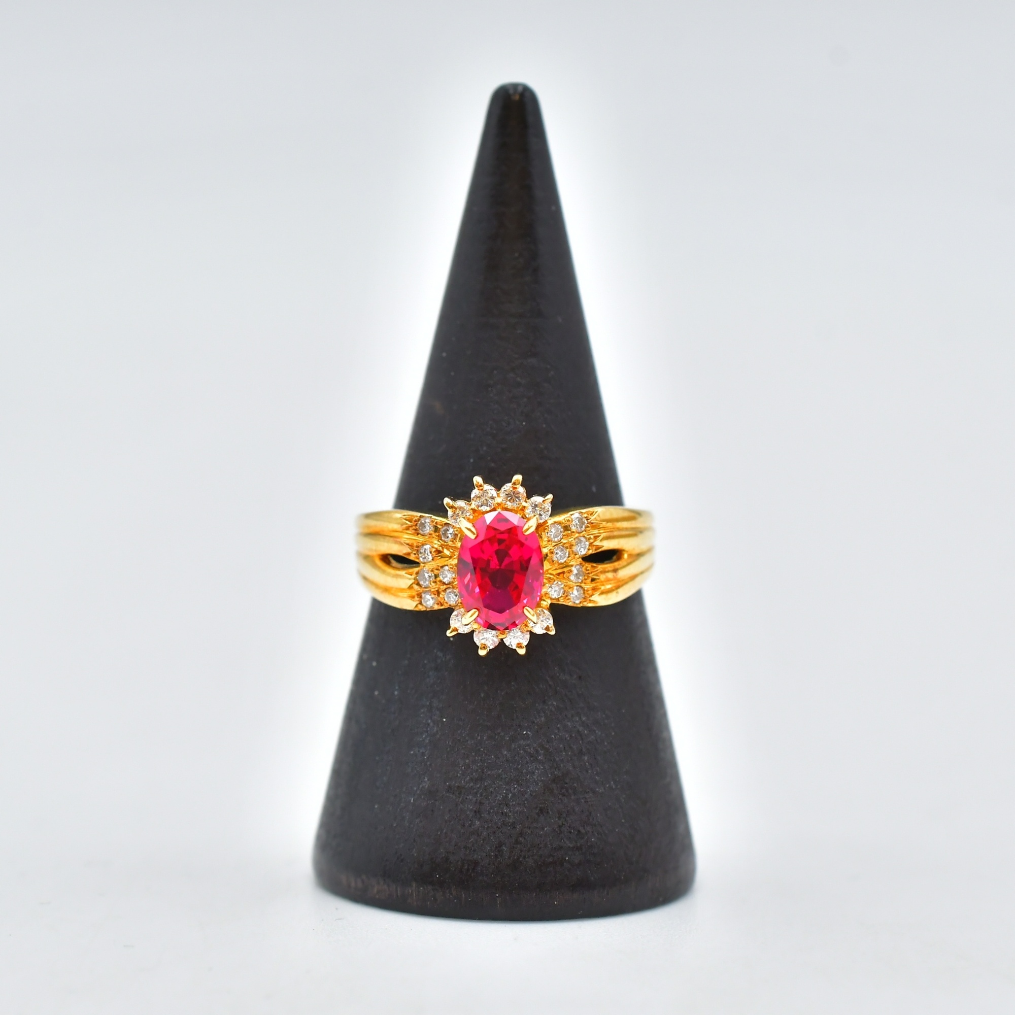 ルビーリング K18 1.07ct 0.18ct Bランク