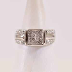 ルビー×メレダイヤリング K18WG 0.50ct 0.56ct