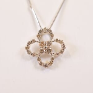 メレダイヤネックレス K18WG 0.50