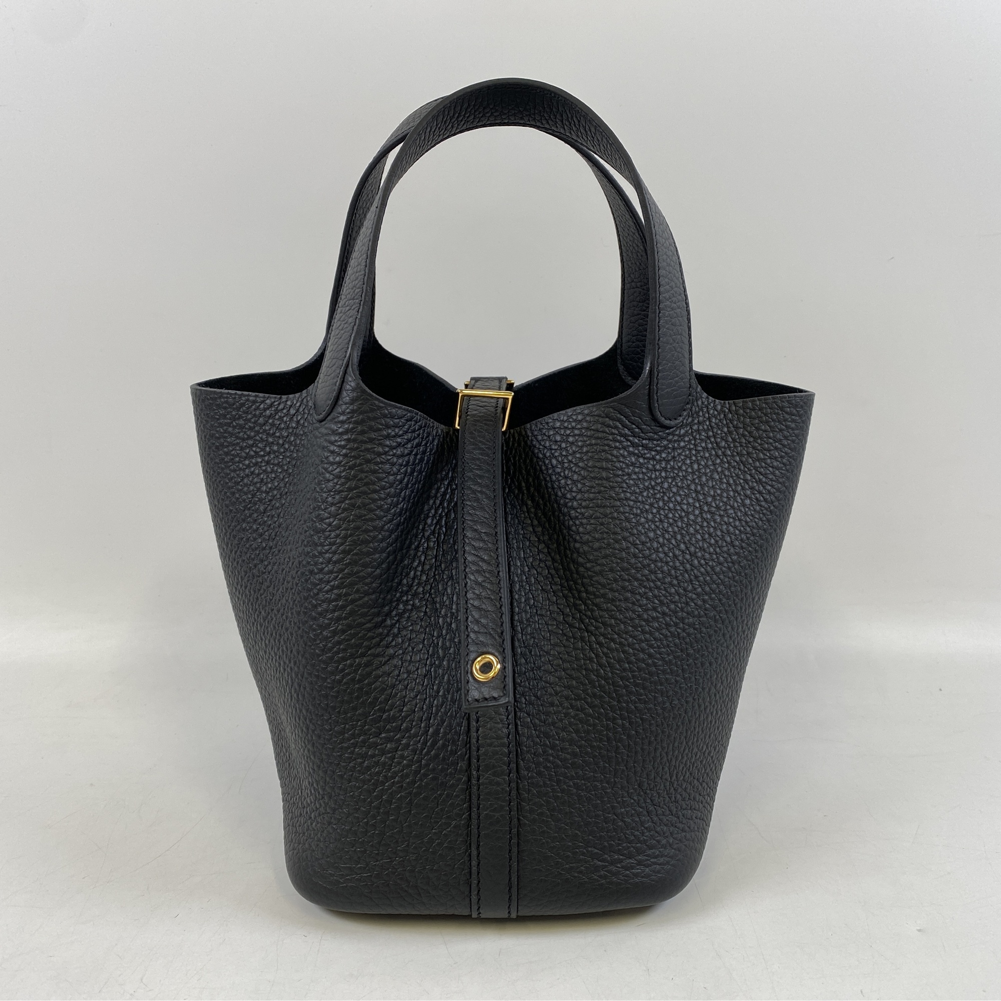 エルメス ピコタンロックPM 黒 トリヨンクレマンス GD金具 K刻印 Aランク