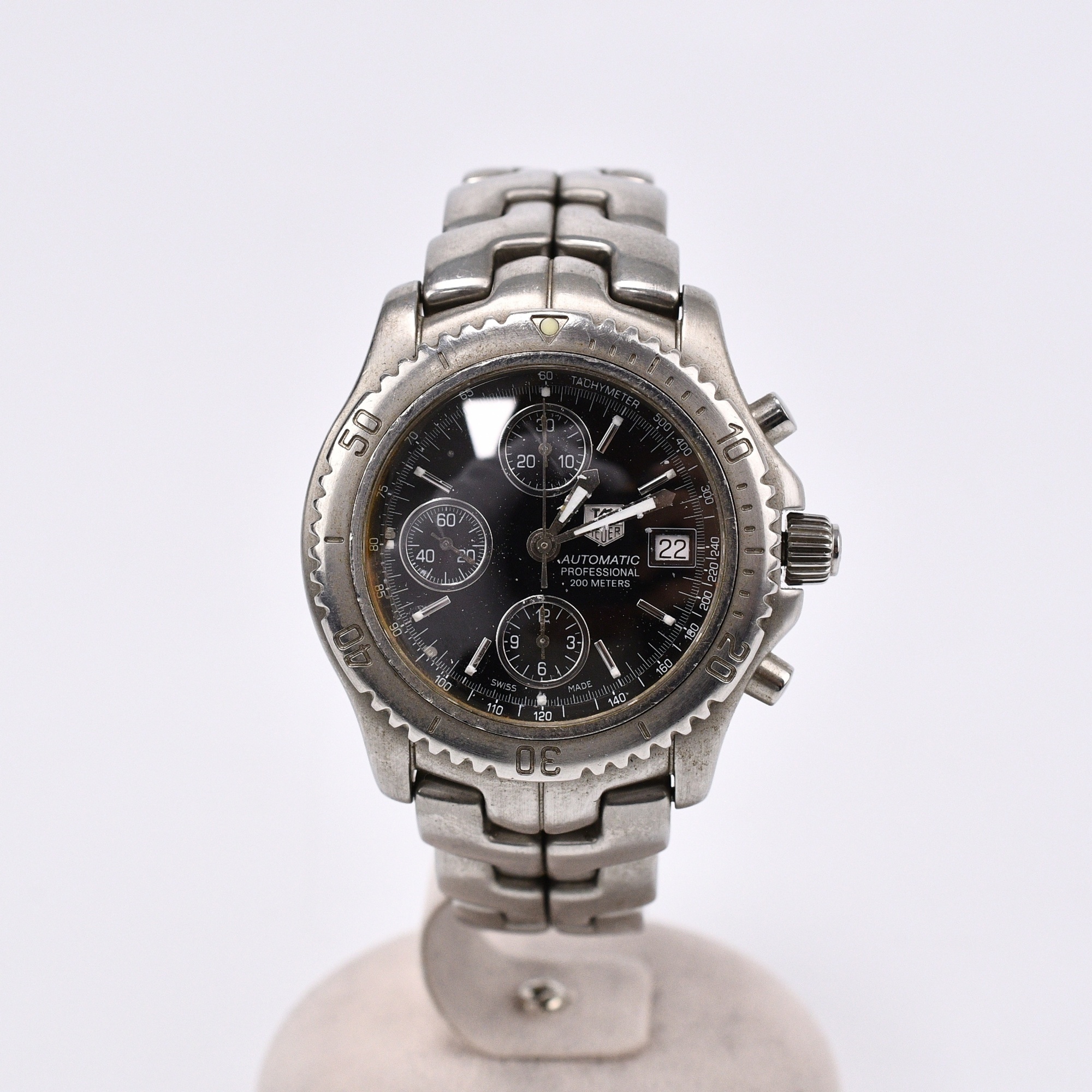 タグホイヤー リンク クロノグラフ 黒文字盤 SS/AT CT2111 CT2111 買取