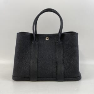 エルメス ガーデンパーティTPM 黒 ネゴンダ SV金具 D刻印 状態S