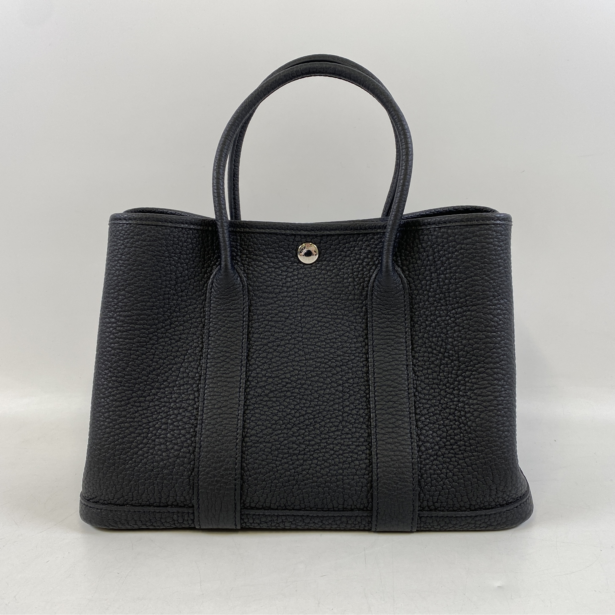 エルメス ガーデンパーティTPM 黒 ネゴンダ SV金具 D刻印 状態S Sランク