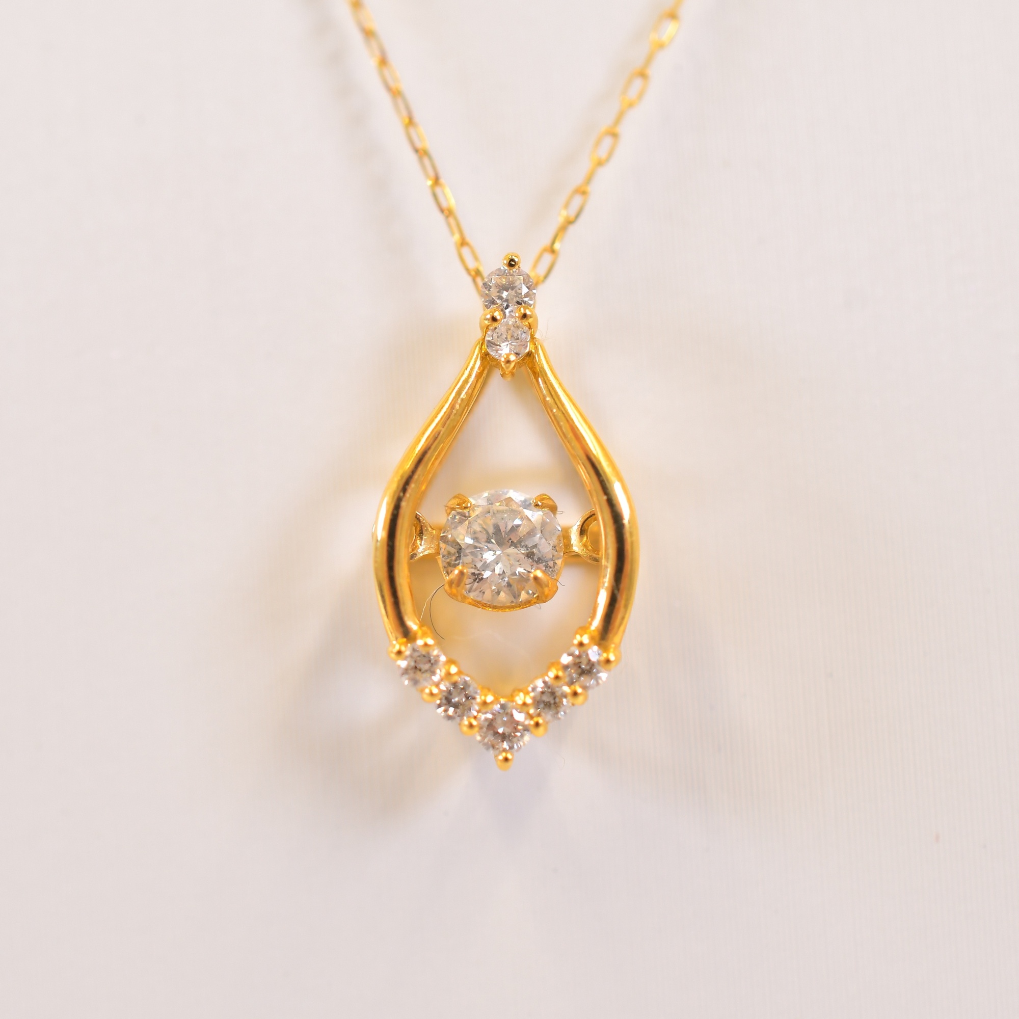 ダイヤ ネックレス K18 0.184ct Bランク