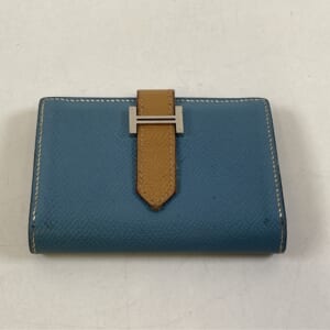 エルメス ベアン コンパクト バイカラー □L SV金具
